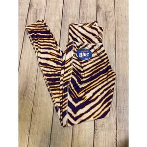 Zubaz Labatt Blue Beer Tiger Gold Purple Leggings Size S